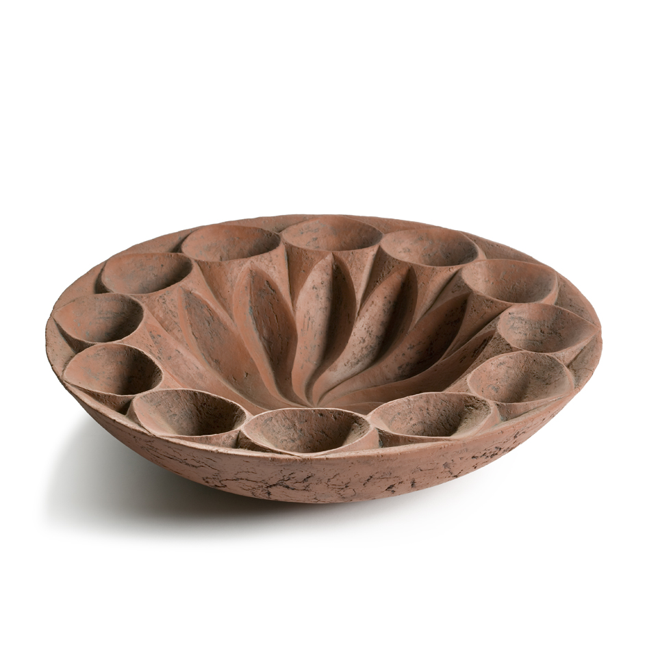 Dancing Orchid Brick clay with iron oxide by Halima Cassell